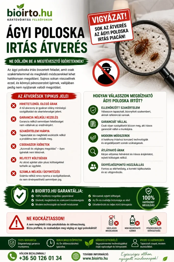 Ágyi poloska irtás átverés
