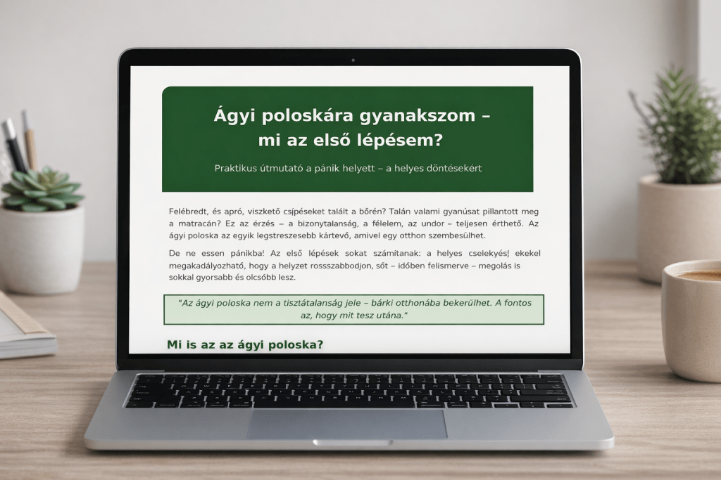 Ágyipoloska gyanú esetén az első lépések